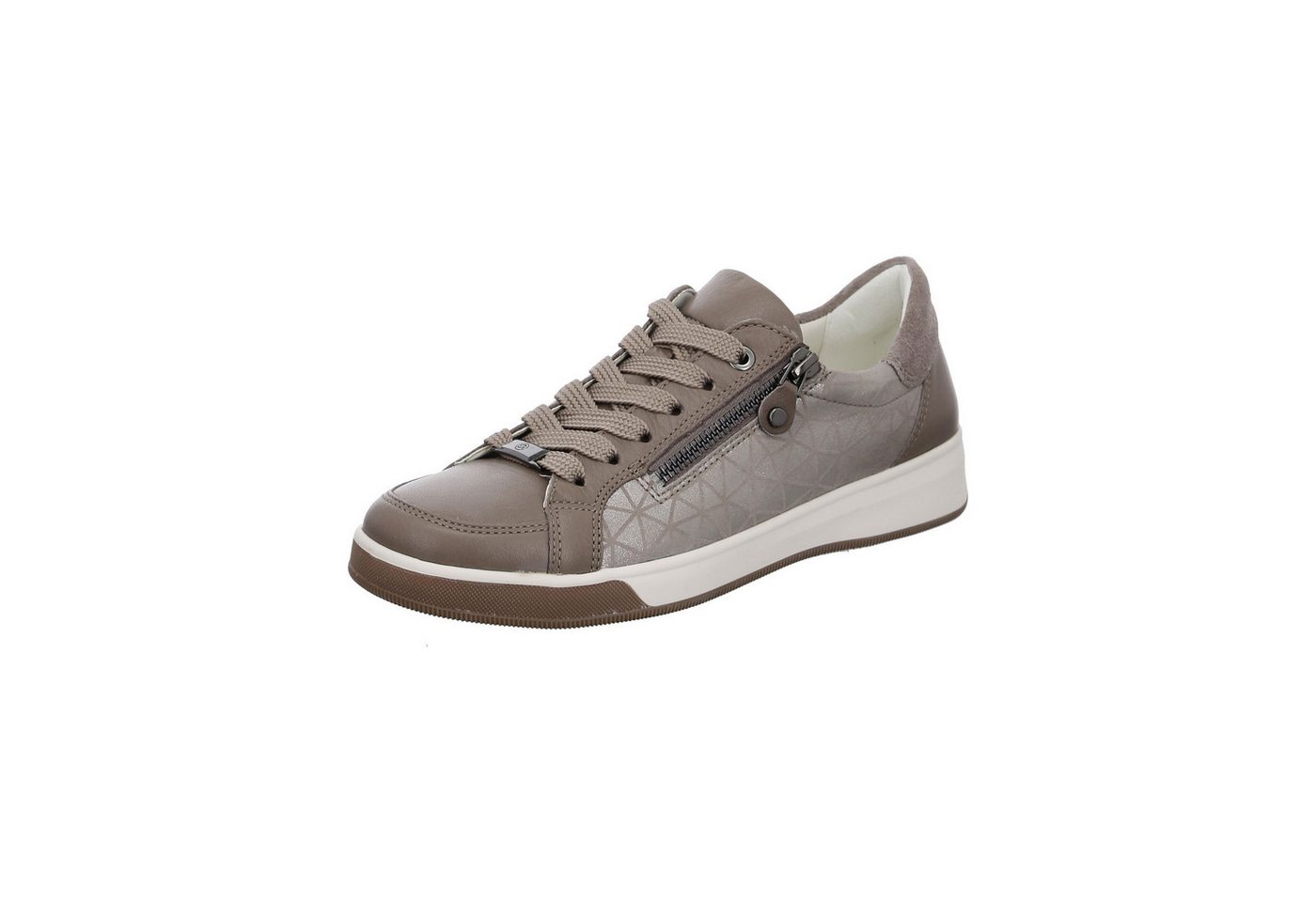 Ara Rom - Damen Schuhe Sneaker Schnürer Materialmix beige von Ara