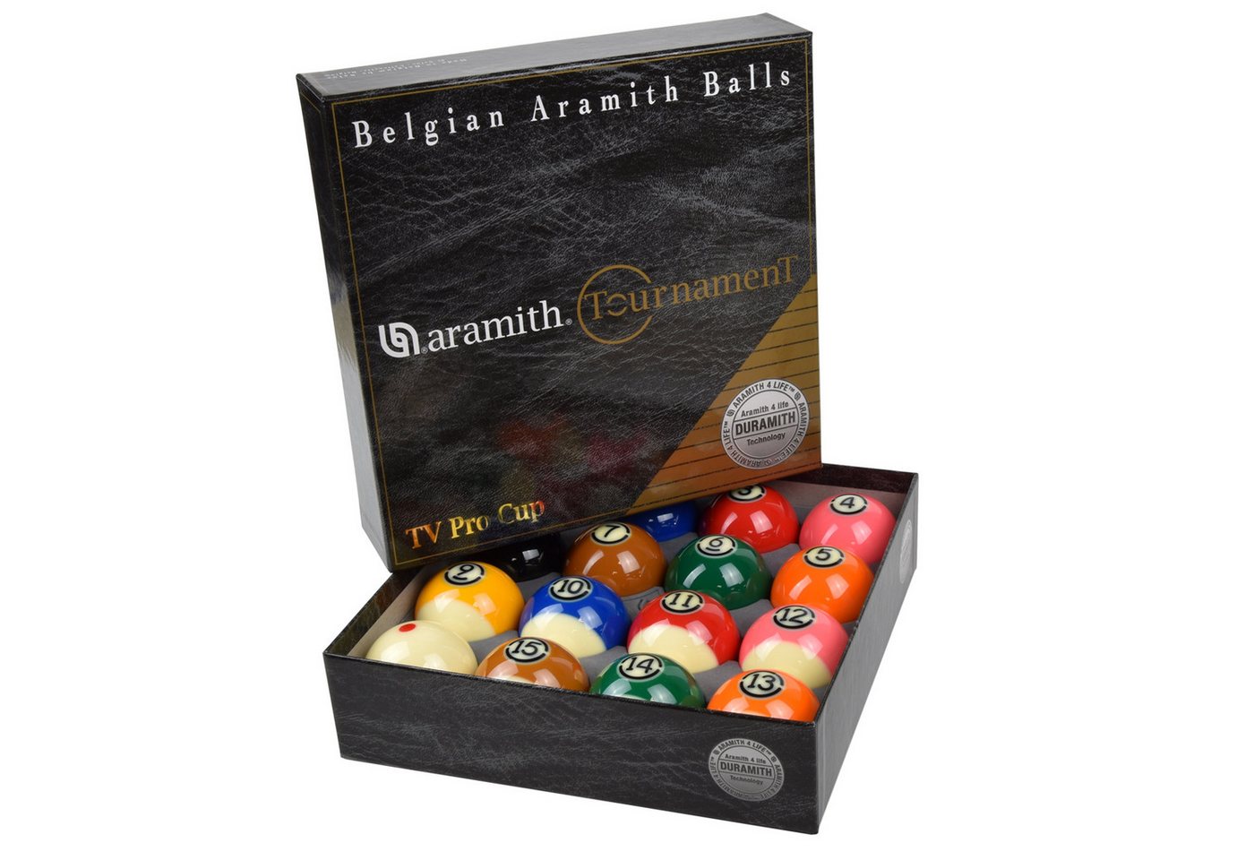 Aramith Billardtisch Poolbillard Kugeln Duramith Tournament TV 57 mm von Aramith