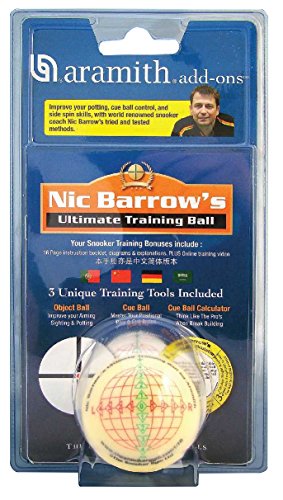 Aramith TRAININGSKUGEL 52 mm Snooker NIC Barrow, mit Übungsanleitung von Aramith