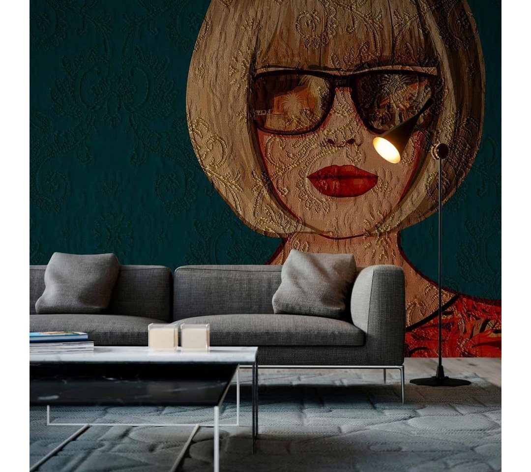 Architects Paper Fototapete Große Wohnzimmer Tapete XXL Fototapete Atelier 47 Lady Retro Sonnenbrille Fashion 4m x 2,70m, Wandschutz Tapete Atelier 47 von Architects Paper