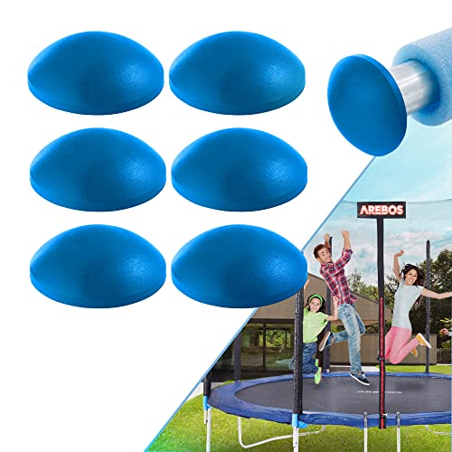 Arebos Trampolin Endkappen 20 mm, Set bestehend aus 8 Abdeckkappen, Sicherheitsnetz-Kappen Kunststoff, Blau von Arebos