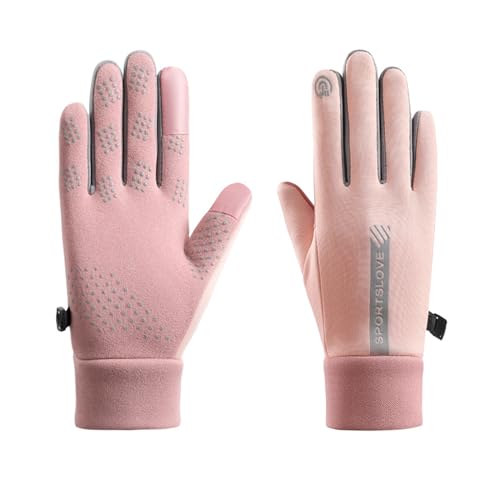 Arecobticy Handschuhe für Damen, Touchscreen-Handschuhe, Vollfinger, warme Fäustlinge, verlorene Schnalle, wasserdichte Fäustlinge für Damen, Fahrradzubehör von Arecobticy