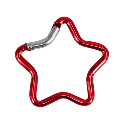 Heavy Duty Locking Hook for Camping Fishing Hiking Traveling Aluminum Alloy Carabiner Clip Star Shape Climbing Buckle (R#) von Arecobticy