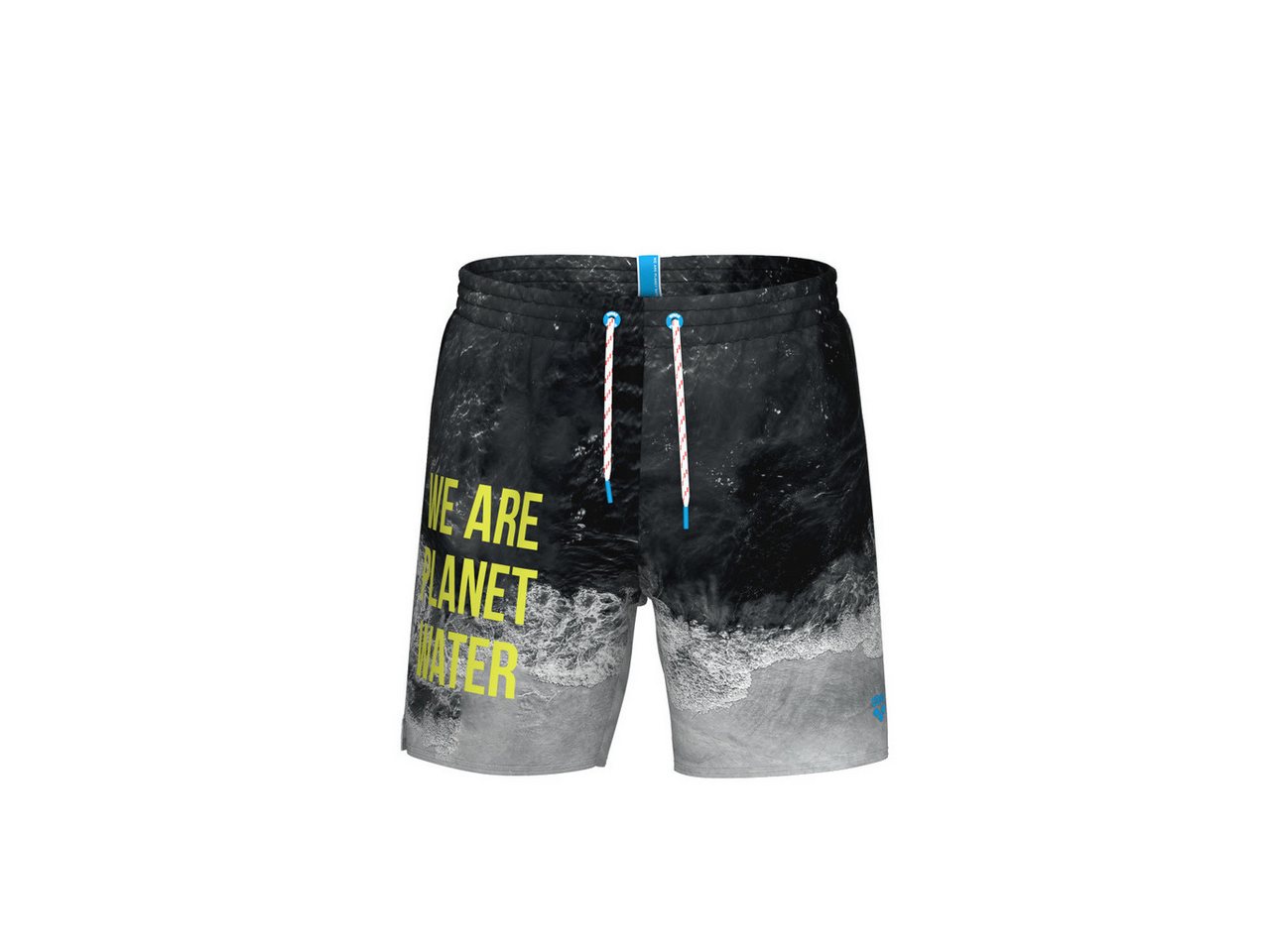 Arena Badeshorts MEN'S ARENA WATER PRINTS BEACH BOXER BLACK-BEACH-SOFT GREEN von Arena