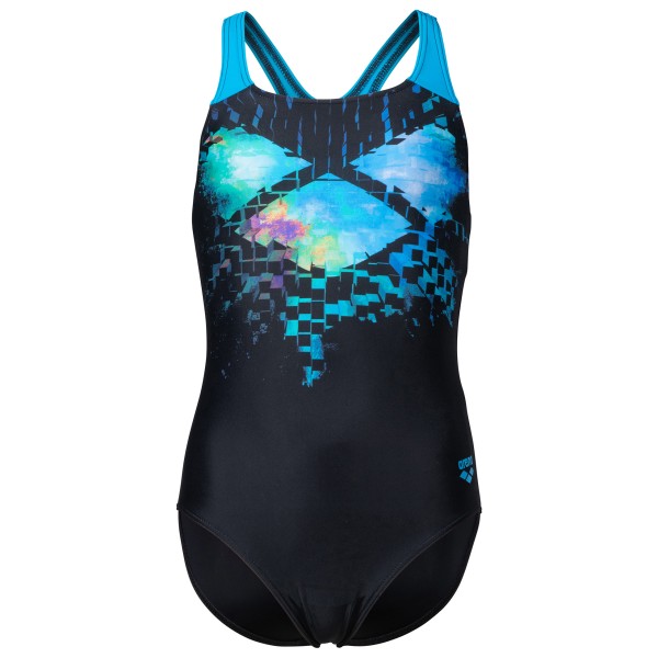 Arena - Girl's Multi Pixels Swimsuit Swim Pro Back - Badeanzug Gr 116;128;140;152 blau;blau/schwarz von Arena