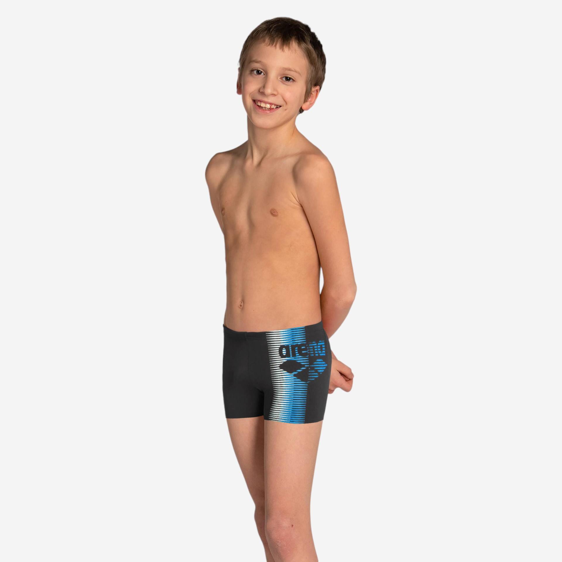 Badehose Boxer Kinder Arena - schwarz/blau von Arena