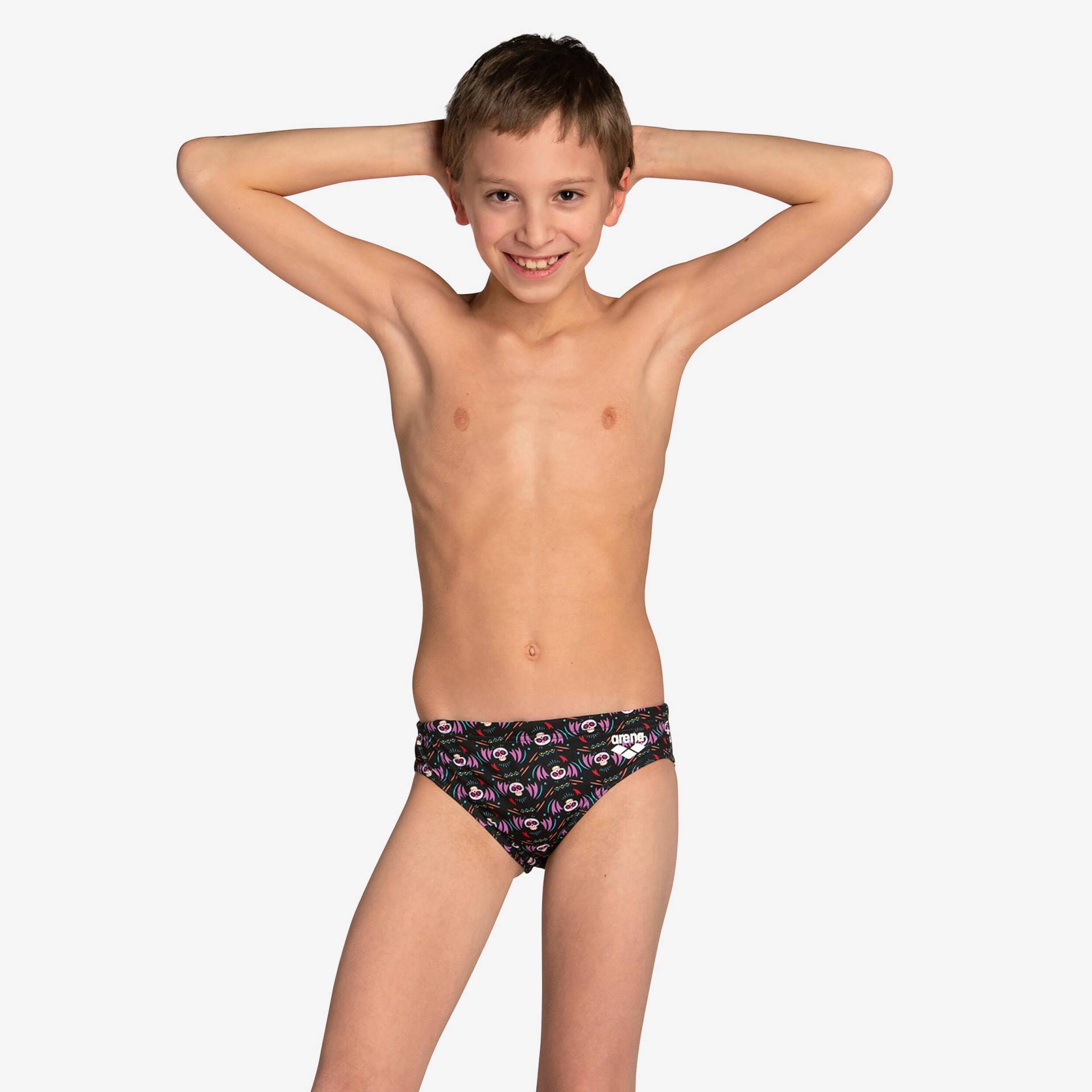 Badehose Slip Kinder Arena - Skull schwarz von Arena