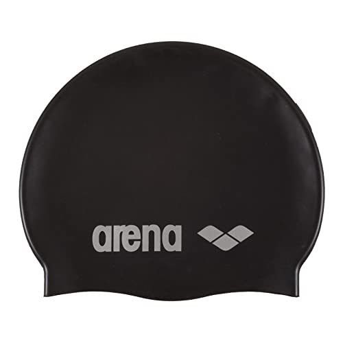 ARENA Unisex – Erwachsene Classic Silicone Badekappe, Black-Silver (55), Einheitsgröße EU ARENA Unisex – Erwachsene Classic Silicone Badekappe, Black-Silver (55), Einheitsgröße EU von ARENA