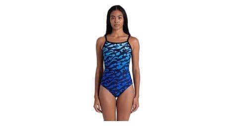 arena surf s up badeanzug schwarz blau damen von Arena