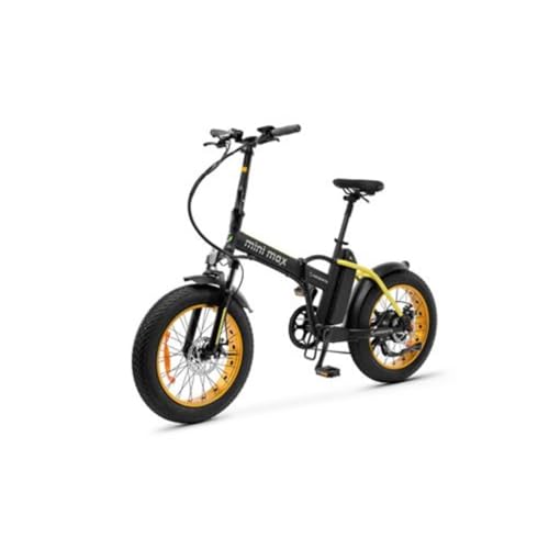 Argento Mini Max Faltbares E-Bike, 20" x 4 fette Räder, mechanische Scheibenbremsen, 250-W-Motor, maximal unterstütztes Gewicht 100 kg, Samsung-Akku 375 Wh, 26 kg, Schwarz/Gelb Argento Mini Max Faltbares E-Bike, 20" x 4 fette Räder, mechanische Scheibenbremsen, 250-W-Motor, maximal unterstütztes Gewicht 100 kg, Samsung-Akku 375 Wh, 26 kg, Schwarz/Gelb von Argento