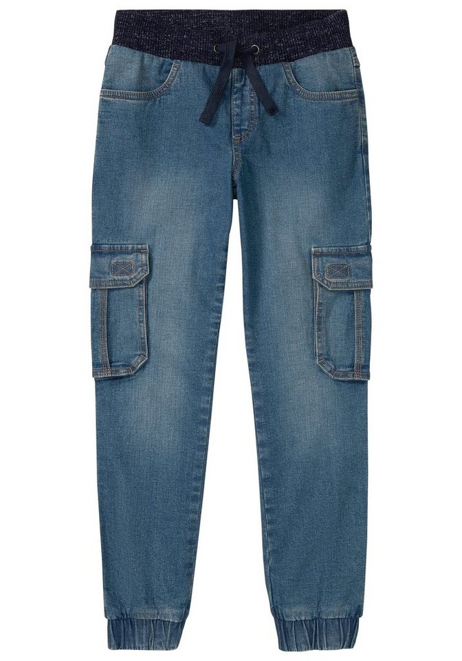 Arizona Cargojeans, Stretch-Jeans für Jungen gerades Bein, mit Bindeband und Gummizug, normale Taille Arizona Cargojeans, Stretch-Jeans für Jungen gerades Bein, mit Bindeband und Gummizug, normale Taille von Arizona