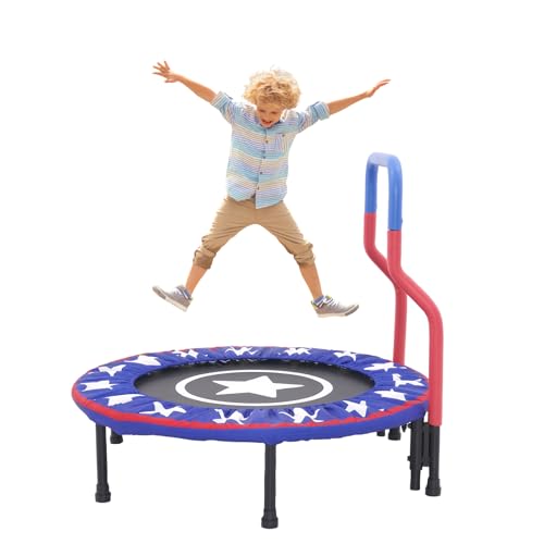 36'' Kindertrampolin Mini Faltbare Fitness-Trampolinabdeckung mit Handlauf und Sicherheitspolsterung für den Innen- und Außenbereich zum Spielen und Trainieren von Kleinkindern, Jungen und Mädchen 36'' Kindertrampolin Mini Faltbare Fitness-Trampolinabdeckung mit Handlauf und Sicherheitspolsterung für den Innen- und Außenbereich zum Spielen und Trainieren von Kleinkindern, Jungen und Mädchen von Ark miido