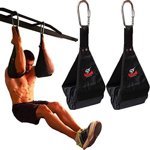 ARMAGEDDON SPORTS Premium Bauchmuskelschlaufen Ab Straps Slings Armschlaufen Bauchtraining Klimmzugstange Bauchtrainer Fitness für Tür Reck und Turnstange - Qualität und Dauerhaft von ARMAGEDDON SPORTS