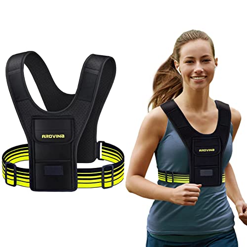 Arovina Laufweste, Reflektierende Handytasche Handyhalterung Leichter Handy Brusttasche mit 3 Taschen für Telefon, Schlüssel, Gel Verstellbar Wasserfest Jogger Weste für Damen Herren im Laufen Joggen Arovina Laufweste, Reflektierende Handytasche Handyhalterung Leichter Handy Brusttasche mit 3 Taschen für Telefon, Schlüssel, Gel Verstellbar Wasserfest Jogger Weste für Damen Herren im Laufen Joggen von Arovina