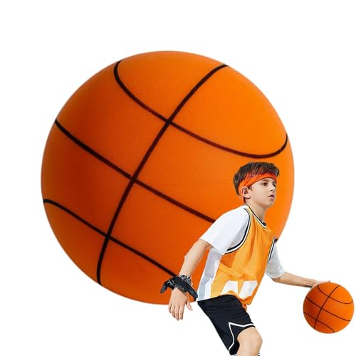 Arroopu Leiser Basketball, Silent Basketball Lautloser Basketball Mute Ball Unbeschichteter Schaumstoffball Trainingsschaumball, Hochlastisch, Für Kinder Und Erwachsene, 18cm/21cm/24cm von Arroopu