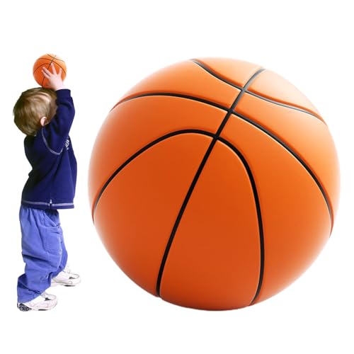 21cm Lautloser Basketball, Silent Basketball, Bouncing Mute Ball, Unbeschichteter Trainingsschaumball Mit Hoher Dichte, Weicher PU Trainingsball, 3D Stilles Basketball-Dribbling Im Innenbereich von Arrovarp