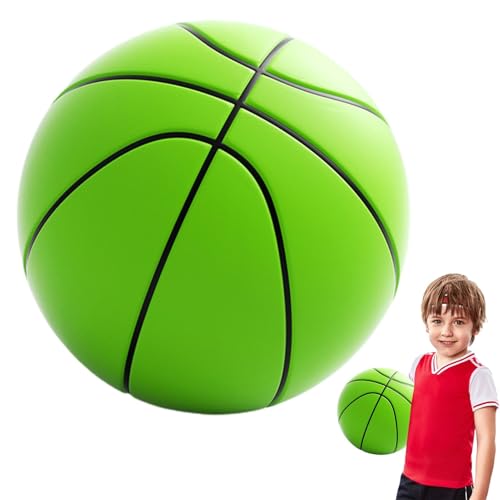 24cm Lautloser Basketball, Silent Basketball, Bouncing Mute Ball, Unbeschichteter Trainingsschaumball Mit Hoher Dichte, Weicher PU Trainingsball, 3D Stilles Basketball-Dribbling Im Innenbereich von Arrovarp