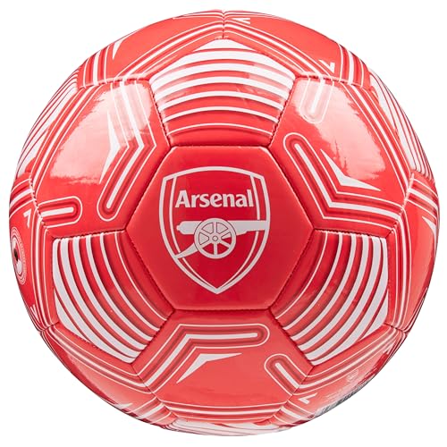 Arsenal FC Fussball Ball, Offiziell Lizenzierter Club Soccer Ball, Fussball Grösse 3, 4 oder 5 - Fussball Geschenke für Fans (Rot Logo, Größe 5) von Arsenal F.C.