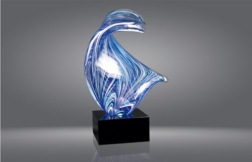 Art-Trophies At1004 Sportliche Glas-Trophäe, Blau/transparent, 200 mm von Art-Trophies