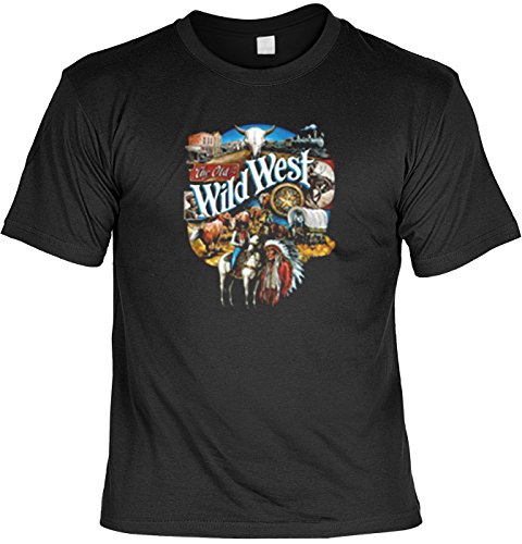 Mythologie der Ureinwohner Nordamerikas T-Shirt Bow Hunter (Größe: 5XL) in schwarz von Art & Detail Shirt