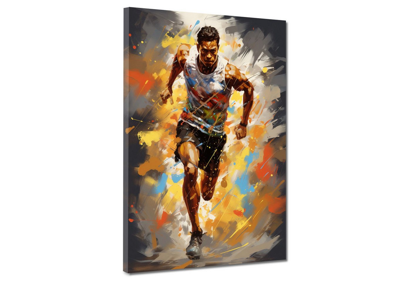 Artedinoi Leinwandbild Athlet Laufen Pop Art Sport Leinwandbild Wandbild Kunstdruck XL Wandde Artedinoi Leinwandbild Athlet Laufen Pop Art Sport Leinwandbild Wandbild Kunstdruck XL Wandde von Artedinoi