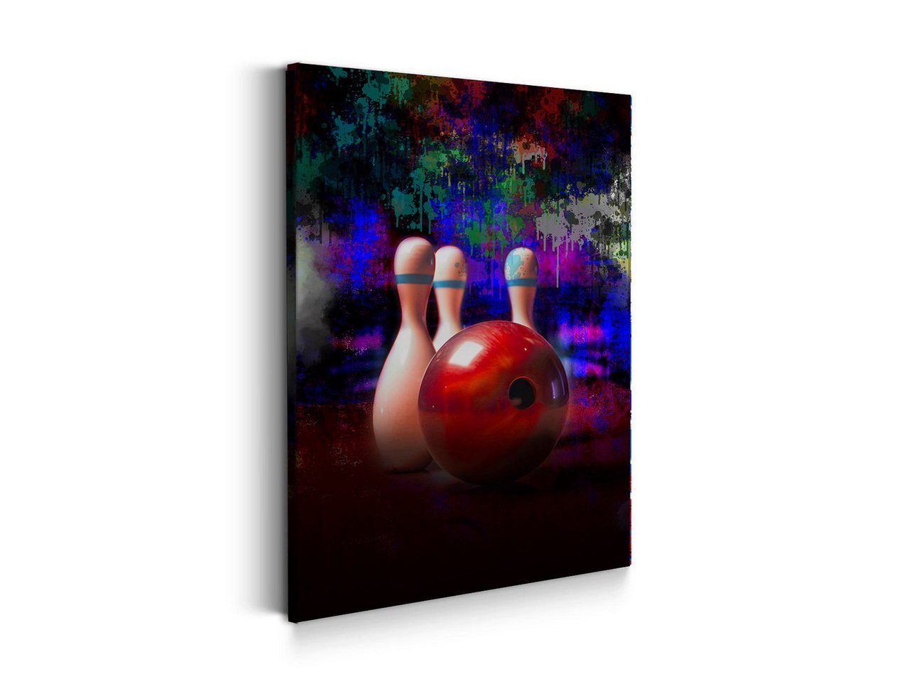 Artedinoi Leinwandbild Bowling mit Pins und Ball Wandbild Leinwandbild Kunstdruck XL Wanddeko Artedinoi Leinwandbild Bowling mit Pins und Ball Wandbild Leinwandbild Kunstdruck XL Wanddeko von Artedinoi