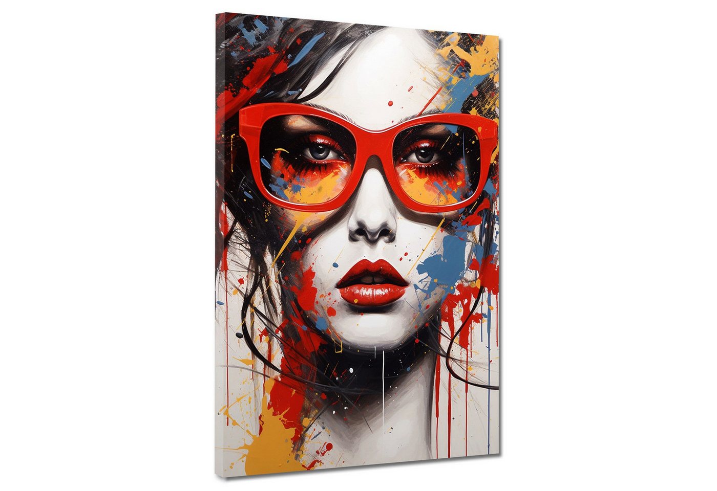 Artedinoi Leinwandbild Frauengesicht mit Sonnenbrille Leinwandbild Wandbild Kunstdruck XL Wan Artedinoi Leinwandbild Frauengesicht mit Sonnenbrille Leinwandbild Wandbild Kunstdruck XL Wan von Artedinoi