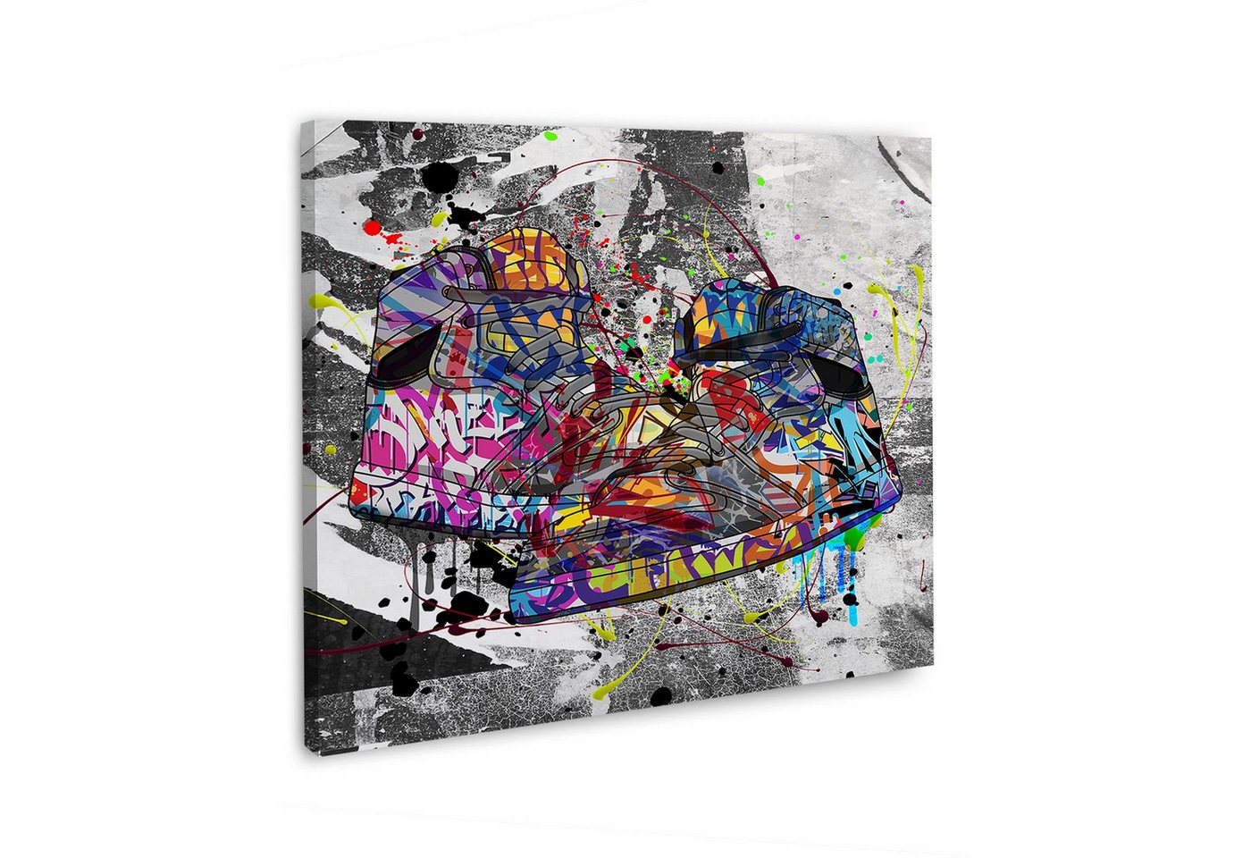 Artedinoi Leinwandbild Graffiti Sneaker Basketball Leinwandbild Wandbild Kunstdruck XL Wandde Artedinoi Leinwandbild Graffiti Sneaker Basketball Leinwandbild Wandbild Kunstdruck XL Wandde von Artedinoi