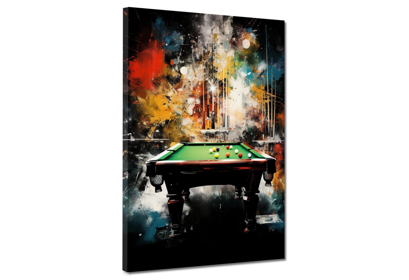 Artedinoi Leinwandbild Pop Art Billardtisch Leinwandbild Wandbild Kunst XXL Deko Artedinoi Leinwandbild Pop Art Billardtisch Leinwandbild Wandbild Kunst XXL Deko von Artedinoi