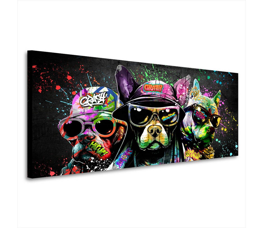 Artedinoi Leinwandbild Pop Art Hunde mit Sonnenbrillen Graffiti Style Leinwandbild Wandbild W Artedinoi Leinwandbild Pop Art Hunde mit Sonnenbrillen Graffiti Style Leinwandbild Wandbild W von Artedinoi