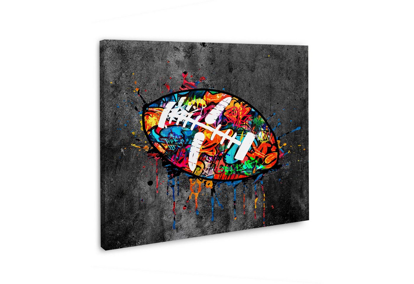 Artedinoi Leinwandbild Street Art Football Sport Leinwandbild Wandbild Kunstdruck XL Wanddeko von Artedinoi