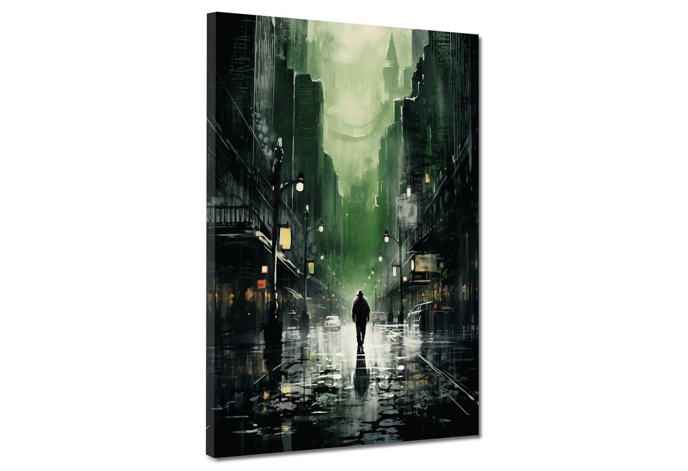 Artedinoi Leinwandbild Walking Man Stadt Leinwandbild Wandbild Kunstdruck XL Wanddeko Artedinoi Leinwandbild Walking Man Stadt Leinwandbild Wandbild Kunstdruck XL Wanddeko von Artedinoi