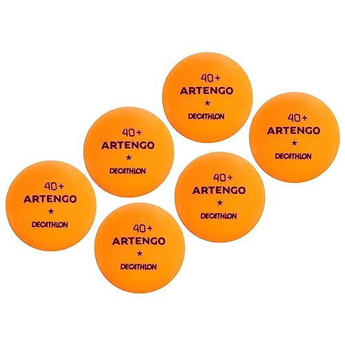 Artengo 40 + Tischtennisbälle, 6 Stück, Orange, 40+ von Artengo