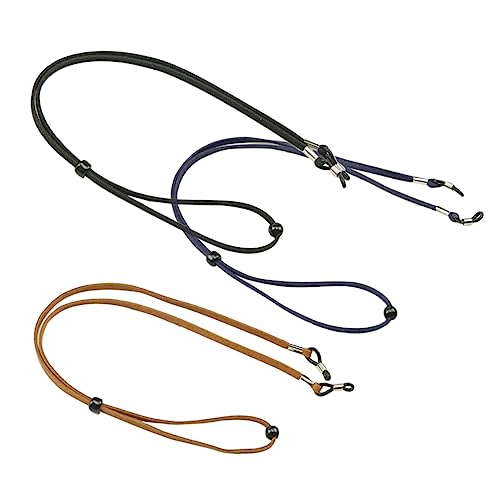 Artibetter 3er Set Brillenband Anti Rutsch Brillenhalterung Für Sonnenbrillen Und Lesebrillen Brillenhalter Kordel Hellbraun Und Dunkelblau Eyewear Retainer Für Sicheren Halt von Artibetter