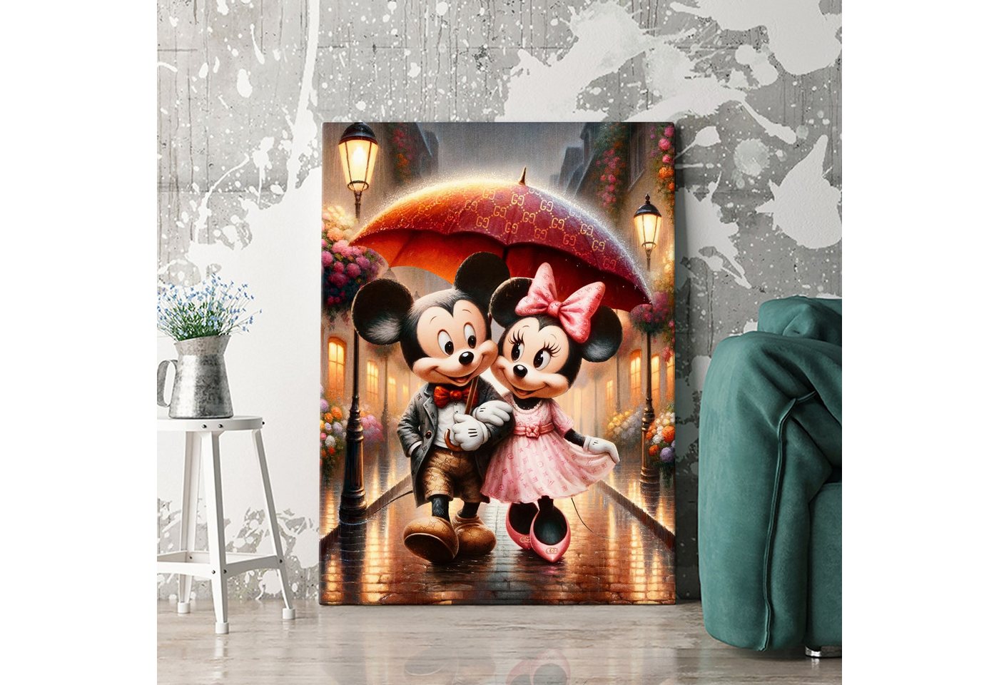 Artmazing Leinwandbild Walking In The Rain, XXL Leinwand 120x80, Poster & Kunstdrucke, Walking In The Rain Artmazing Leinwandbild Walking In The Rain, XXL Leinwand 120x80, Poster & Kunstdrucke, Walking In The Rain von Artmazing