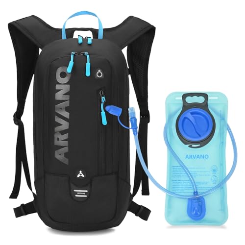 Arvano Fahrradrucksack Trinkrucksack 6L Klein Rucksack mit Trinkblase 2L, Ultraleicht Bike Rucksack Skirucksack für Damen Herren Wandern MTB Snowboard Arvano Fahrradrucksack Trinkrucksack 6L Klein Rucksack mit Trinkblase 2L, Ultraleicht Bike Rucksack Skirucksack für Damen Herren Wandern MTB Snowboard von Arvano