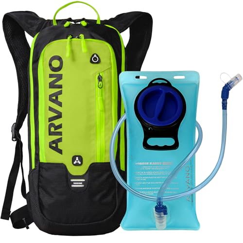 Arvano Fahrradrucksack Trinkrucksack 6L Klein Rucksack mit Trinkblase 2L, Ultraleicht Bike Rucksack Skirucksack für Damen Herren Wandern MTB Snowboard Arvano Fahrradrucksack Trinkrucksack 6L Klein Rucksack mit Trinkblase 2L, Ultraleicht Bike Rucksack Skirucksack für Damen Herren Wandern MTB Snowboard von Arvano