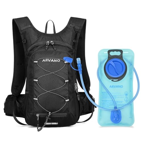 Arvano Trinkrucksack Fahrradrucksack mit Trinkblase 2l für Damen & Herren, Leicht Laufrucksack Wasserrucksack 15L MTB Fahrrad Rucksack Klein Wanderrucksack Skirucksack Arvano Trinkrucksack Fahrradrucksack mit Trinkblase 2l für Damen & Herren, Leicht Laufrucksack Wasserrucksack 15L MTB Fahrrad Rucksack Klein Wanderrucksack Skirucksack von Arvano