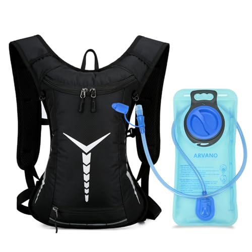 Arvano Trinkrucksack leicht Laufrucksack Fahrradrucksack mit Trinkblase 2L für Damen & Herren, Klein Trailrunning Rucksack Wanderrucksack, Sport Rucksack für Joggen Wandern Arvano Trinkrucksack leicht Laufrucksack Fahrradrucksack mit Trinkblase 2L für Damen & Herren, Klein Trailrunning Rucksack Wanderrucksack, Sport Rucksack für Joggen Wandern von Arvano