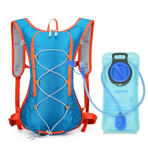 Arvano Trinkrucksack mit 2L Wasserblase,Leichter Fahrradrucksack zum Laufen Skifahren Wandern Radfahren,Kleiner Wasserrucksack für Männer Frauen Arvano Trinkrucksack mit 2L Wasserblase,Leichter Fahrradrucksack zum Laufen Skifahren Wandern Radfahren,Kleiner Wasserrucksack für Männer Frauen von Arvano