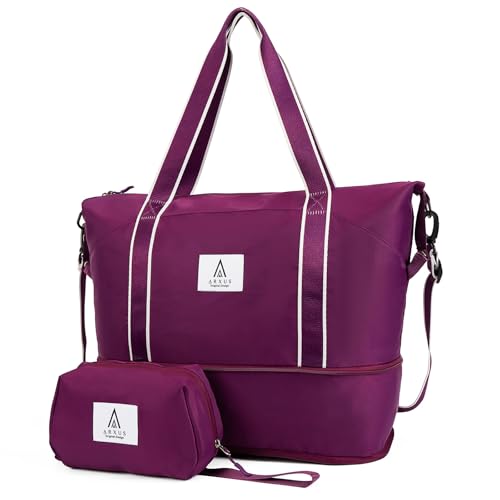 Arxus Reisetasche Erweiterbar mit Kulturbeutel, Faltbare Handgepäck Tasche Weekender Reisetaschen Sporttasche für Damen Herren zum Reisen Flugzeug Gym Camping 25L-35L Arxus Reisetasche Erweiterbar mit Kulturbeutel, Faltbare Handgepäck Tasche Weekender Reisetaschen Sporttasche für Damen Herren zum Reisen Flugzeug Gym Camping 25L-35L von Arxus