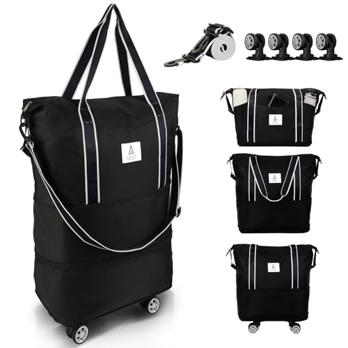 Arxus Reisetasche Erweiterbar mit Rollen, Faltbare Handgepäck Tasche Großer Reisetaschen für Damen und Herren zum Reisen Sport Camping Weekender Übernachtung 25L-55L Arxus Reisetasche Erweiterbar mit Rollen, Faltbare Handgepäck Tasche Großer Reisetaschen für Damen und Herren zum Reisen Sport Camping Weekender Übernachtung 25L-55L von Arxus