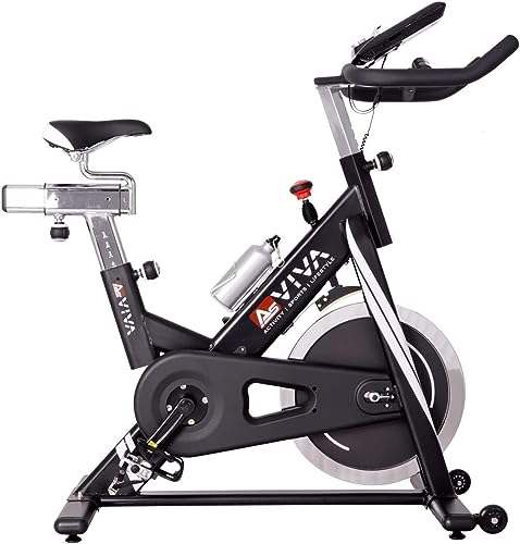 AsVIVA S14 Indoor Cycle Speedbike BT I Eingebauter Fitnesscomputer I Manuell verstellbarer Widerstand I Leiser Riemenantrieb I 23 kg Schwungscheibe I Ausdauertraining I Max. Gewichtsbelastung 125 kg von AsVIVA