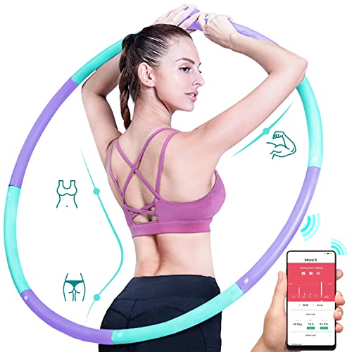 Smart Hula Hoop Reifen AsVIVA HH1 Bluetooth Fitnessreifen mit App Anbindung, 1,2 kg, Variable Größe 75-96 cm Gymnastikreifen Gewichtsabnahme von AsVIVA