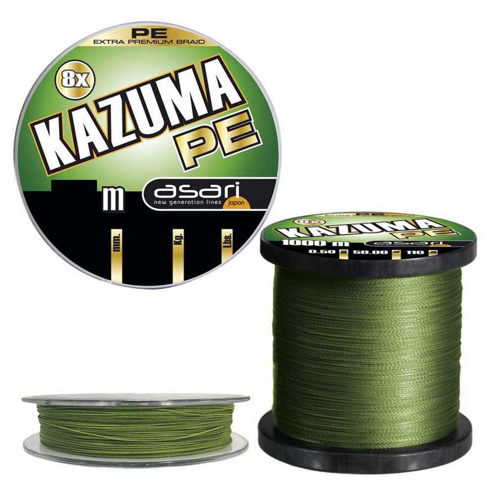 Asari Kazuma 8x Braided Line 300 M Grün 0.120 mm von Asari