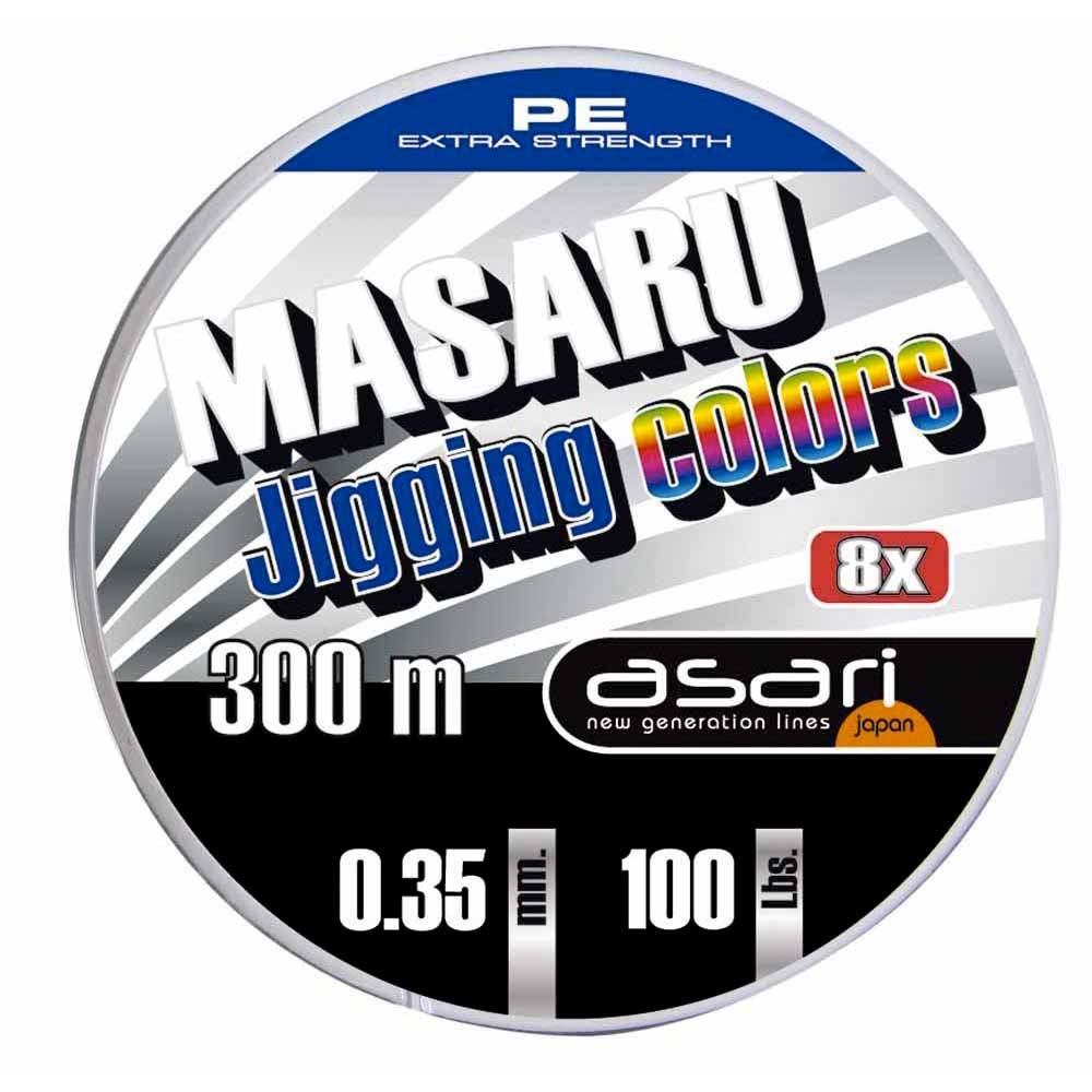 Asari Masaru Jigging Braided Line 300 M Mehrfarbig 0.300 mm von Asari