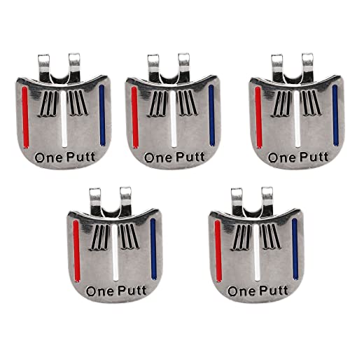 Ashikoi 5 Stück ein Putt Golf Putt Werkzeug Ballmarkierung mit Clip für Golfhut, magnetisch, Golf Zubehör von Ashikoi