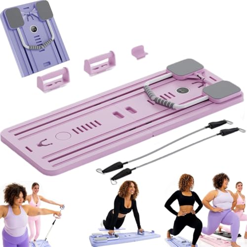 Lhanel Pilates Board Pilates Reformer Set,2024 Best Lhanel Pilates Reformer Set,Multi-Purpose Foldable Pilates Reformer Board for Home,5in1 Lhanel Pilates Sliding Board,Shape Your Entire Body (Pink) von Ashopfun