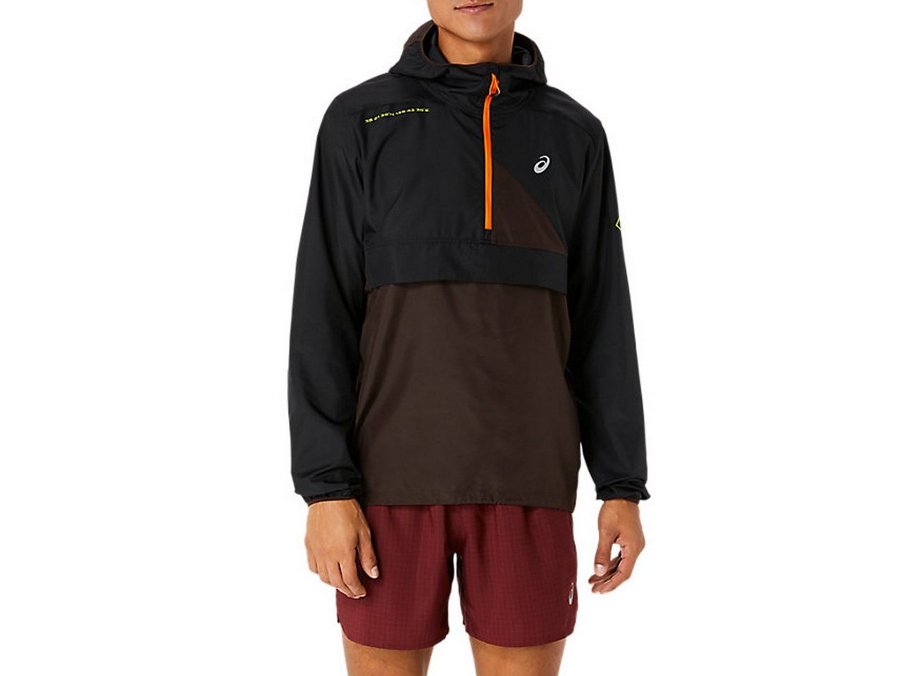 Asics Asics Fujitrail Anorak Herren Performance Black Dark Auburn Outdoorschuh von Asics