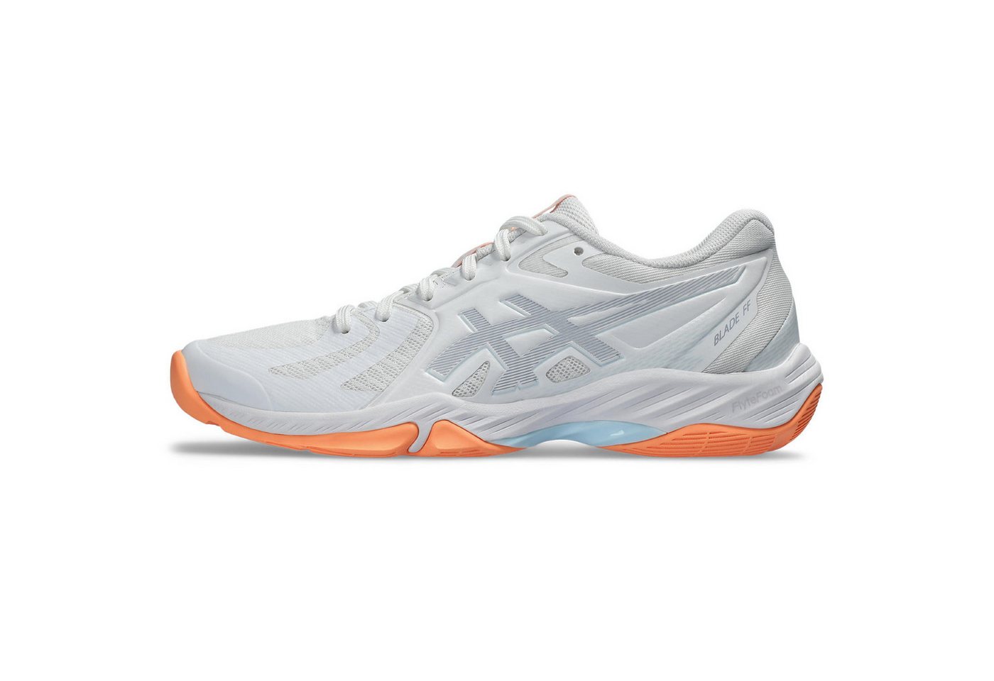 Asics BLADE FF WHITE/GREY BLUE Hallenschuh Asics BLADE FF WHITE/GREY BLUE Hallenschuh von Asics